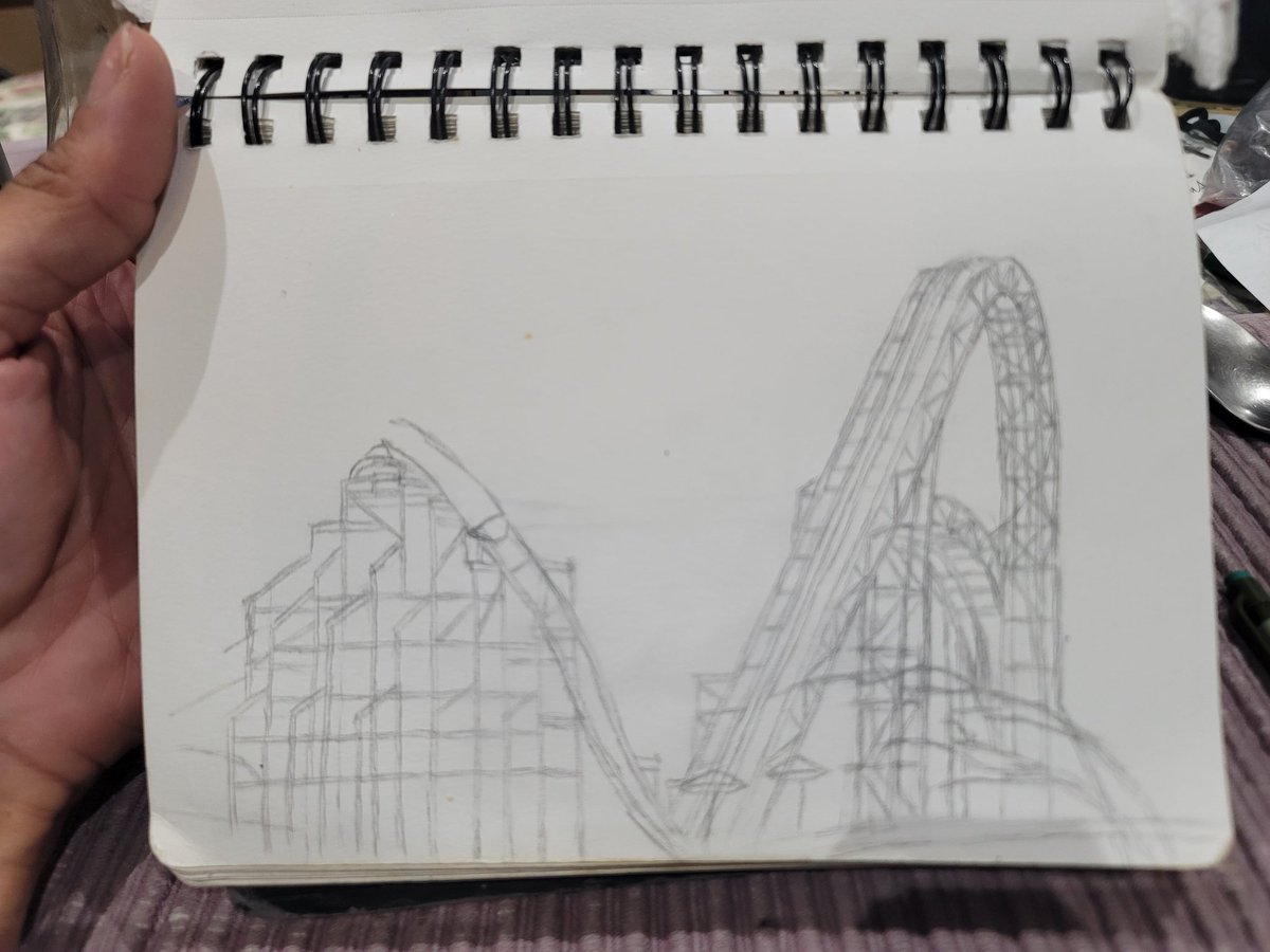 CallenHuey's tweet image. I'm still working on my sketch of #ArieForceOne at #FunSpotAtlanta.  This is one of my favorite coasters that I have ridden.  What's your favorite coaster??

@FunSpotAtlanta #rollercoasters #themeparks @DonHelbig @ElToroRyan #rmc #rockymountainconstruction