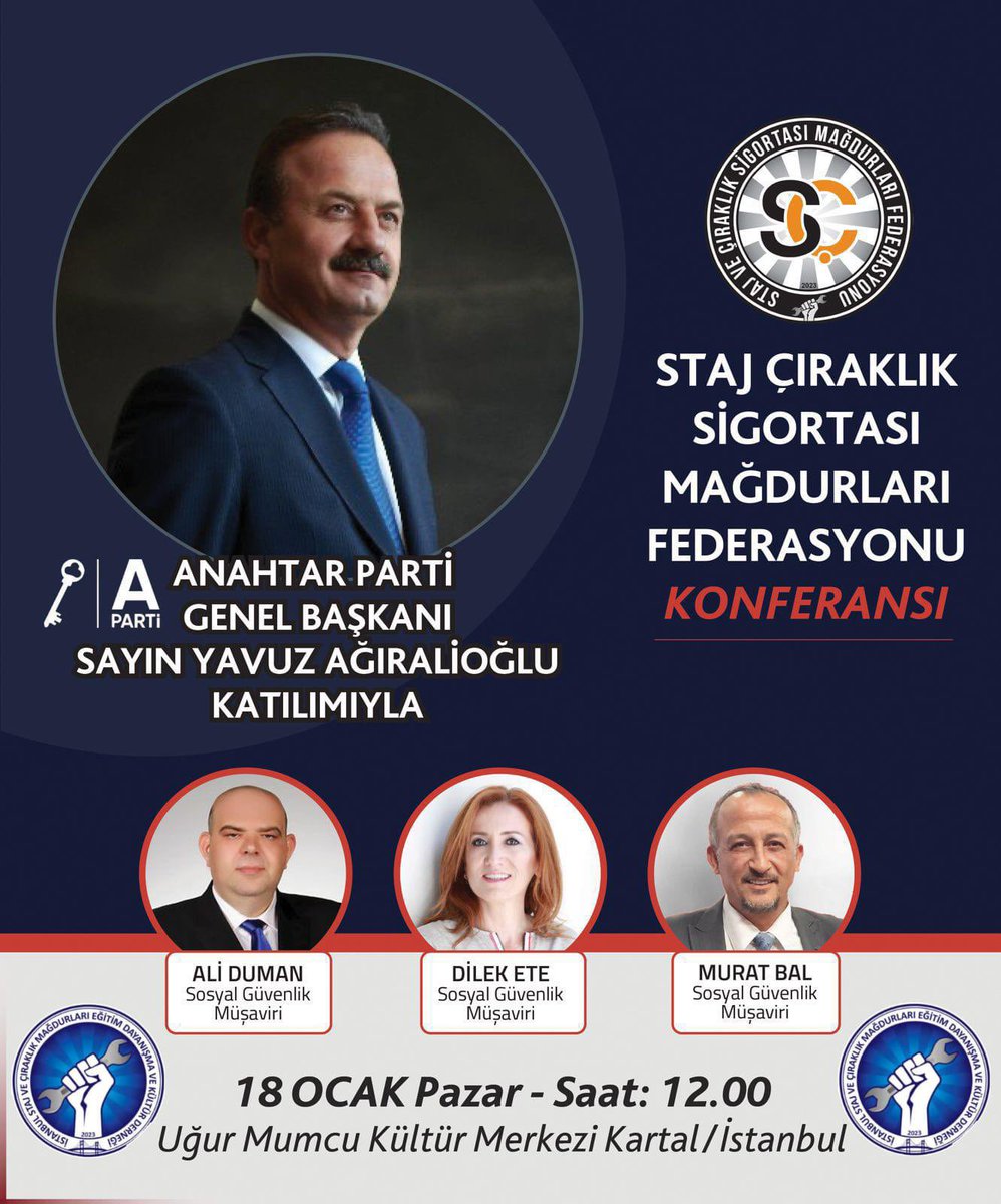 18 Ocak, stajyer ve çırakların yok sayılan emeğine karşı yükselttiğimiz ortak sesin günüdür.
Yıllardır gasp edilen hakkımız için susmayacağız, geri adım atmayacağız.

Gerçek Sigorta İstiyoruz
#StajyerÇıraklarÜlkeninGeleceğidir