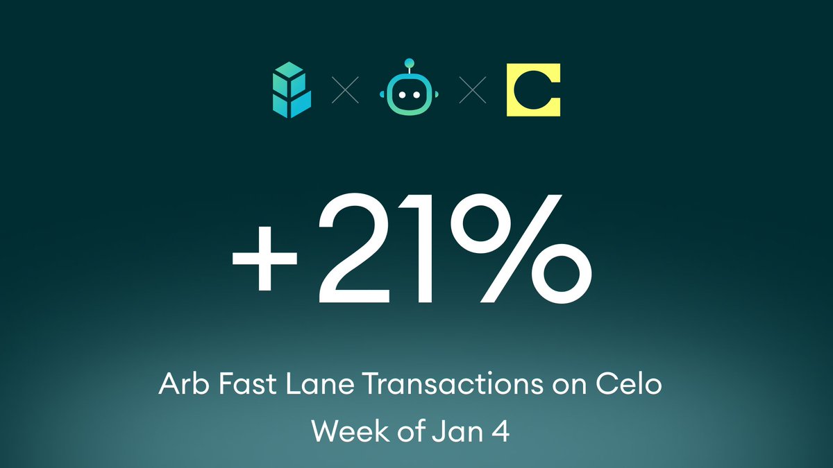Arb Fast Lane on <a href="/Celo/">Celo.eth/acc 🦇 🌳</a> continues picking up momentum, with a 21% increase in week over week activity.

The Arb Fast Lane serves two main purposes:

• Serving as <a href="/CarbonDeFixyz/">Carbon DeFi</a>’s built-in solver system, sourcing liquidity from major DEXs on Celo to fill orders and keep strategies