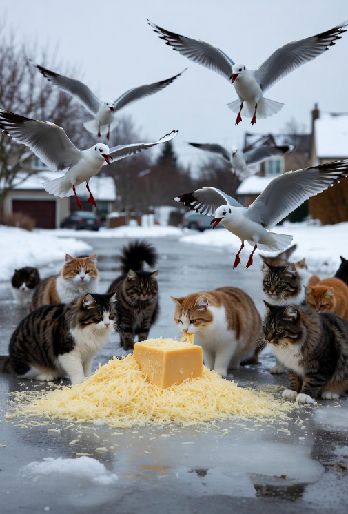 ChristianBecker's tweet photo. @DrOetkerPizzaDE Heute Morgen 300(g) geriebenen Gouda gegen Glätte gestreut.

Pro: Riecht besser als Salz &amp; die Nachbarskatzen stalken mich jetzt wie Ex-Freundin um 2:47 Uhr.
Kontra: Rutsche immer noch + hab jetzt Bodyguard-Schutz durch 9 extrem motivierte Möwen.

10/10 Winter-Hack ❄️🧀🐦‍⬛🫡 https://t.co/pZ07WiDNRu