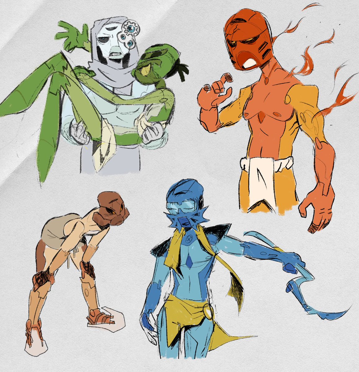 DomRomArt's tweet image. I want to draw more Bionicle again…