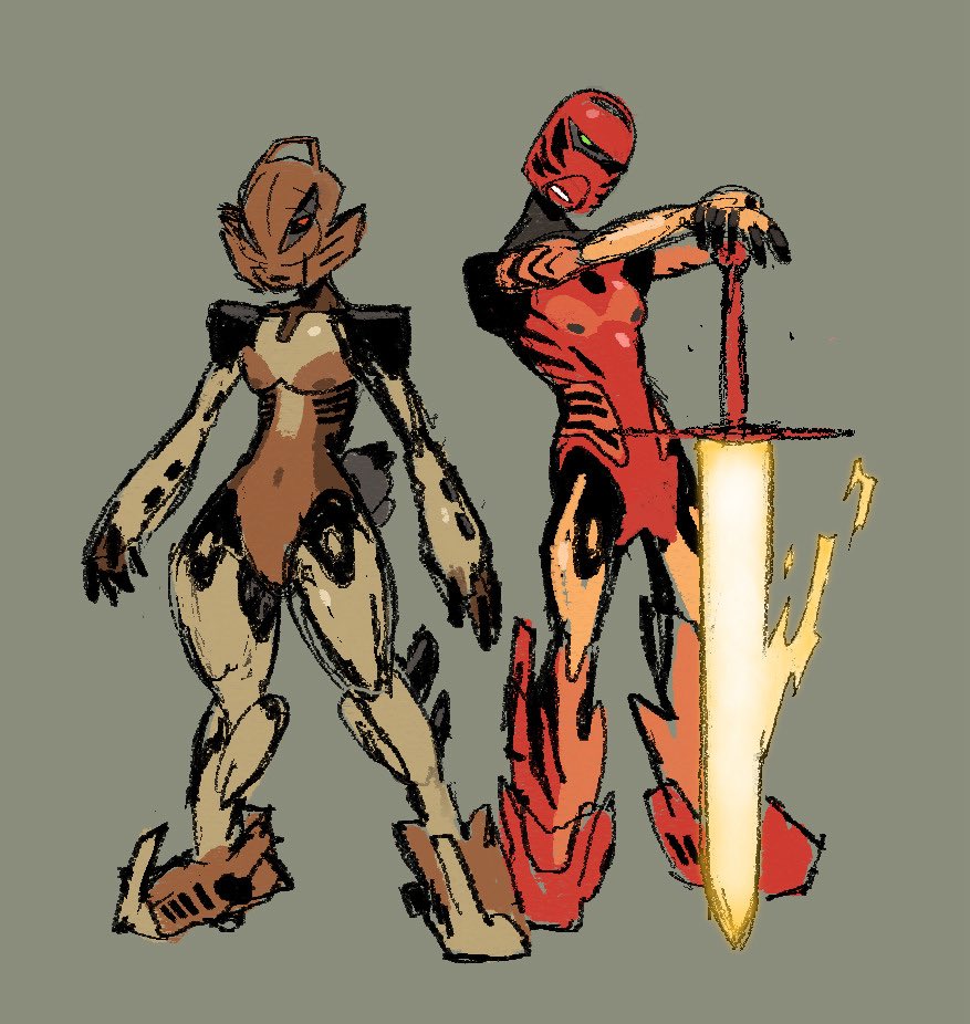 DomRomArt's tweet image. I want to draw more Bionicle again…