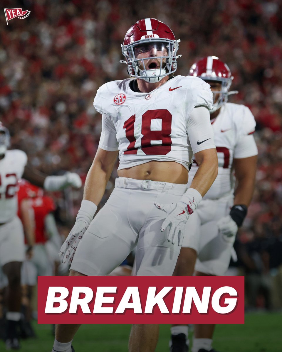 yea_ala's tweet image. 🚨BREAKING: DB Bray Hubbard will return to play at Alabama for the 2026 season.

For some players, legacy isn't just a word; it's the reason they play. Bray Hubbard is returning to Alabama to build on what he's already started, leading a defense with one goal in mind: bringing…