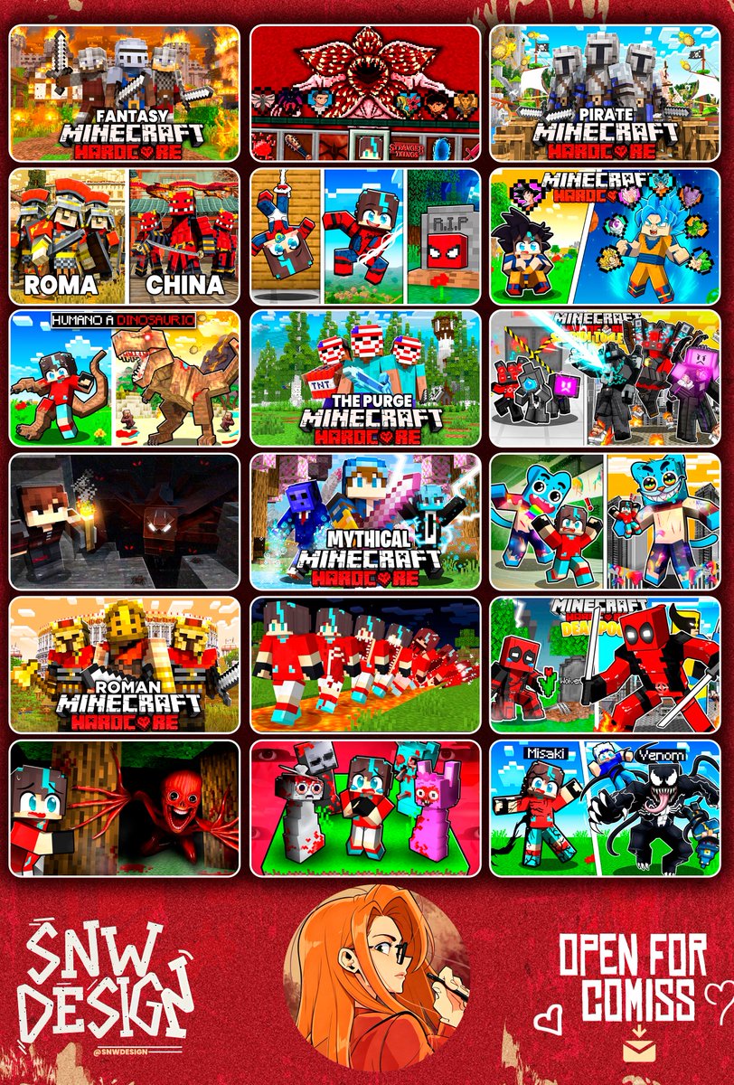 snwdesign's tweet photo. High-impact thumbnails for Minecraft channels
If you need thumbnails that stand out and boost clicks, I’m available for commissions. 
DM me 📩 https://t.co/3FMhppU3vk