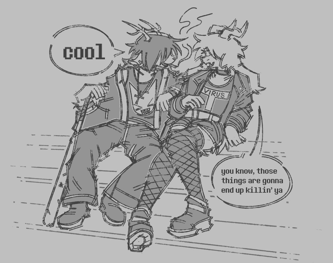 monobites's tweet image. dess n asriel hangin out