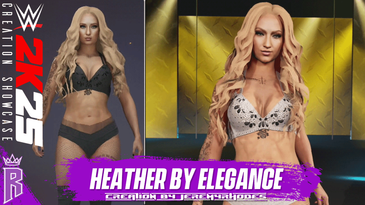 RevelleutionYT's tweet photo. WWE 2K25 Creation Showcase: Heather by Elegance #WWE2K25 #HeatherReckless #HeatherbyElegance
https://t.co/3ItThU3OEG https://t.co/kND4HnZJs9