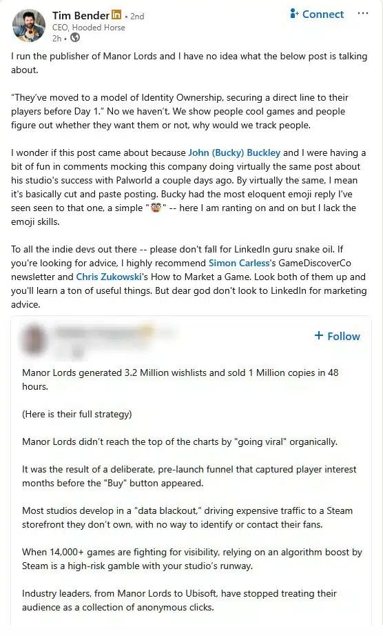 Absolutely love the linkedin gaming marketing gurus