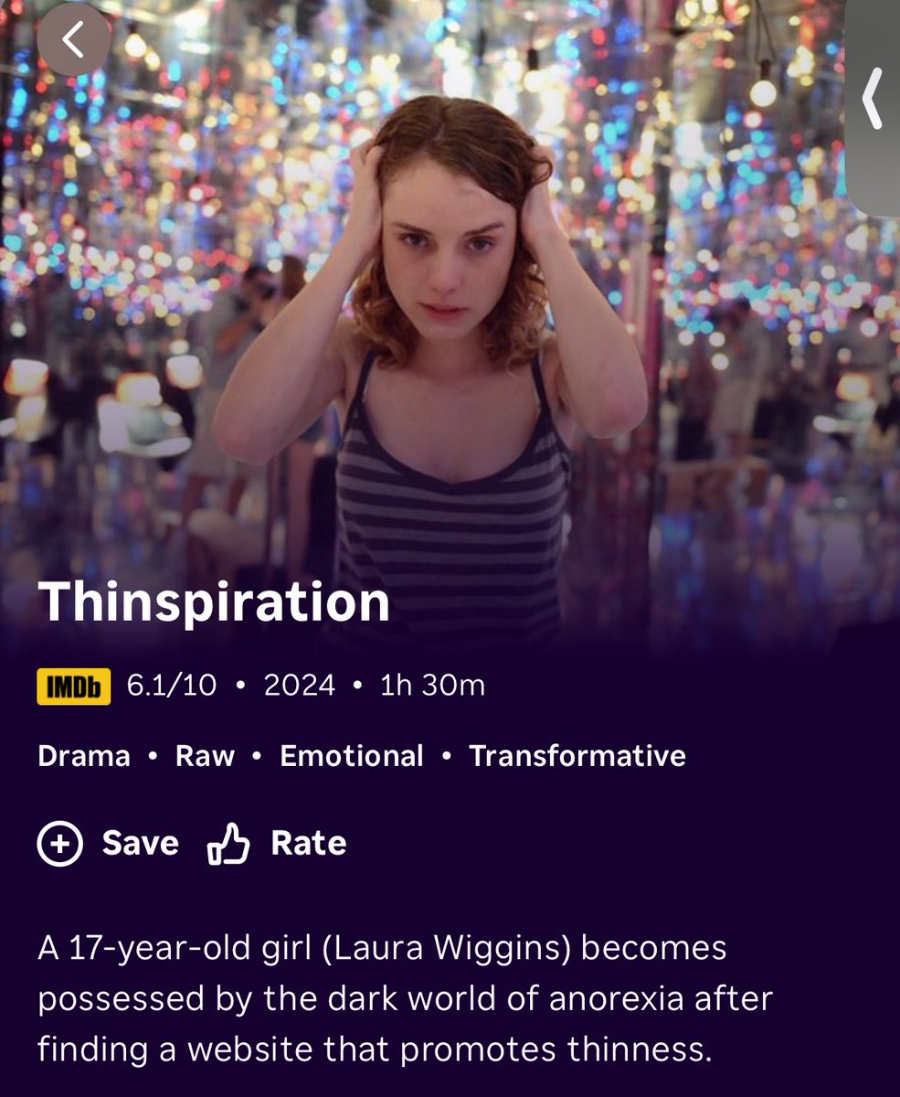 LizzyIsLosing's tweet image. Wake up babe tubi anorexia movie is on