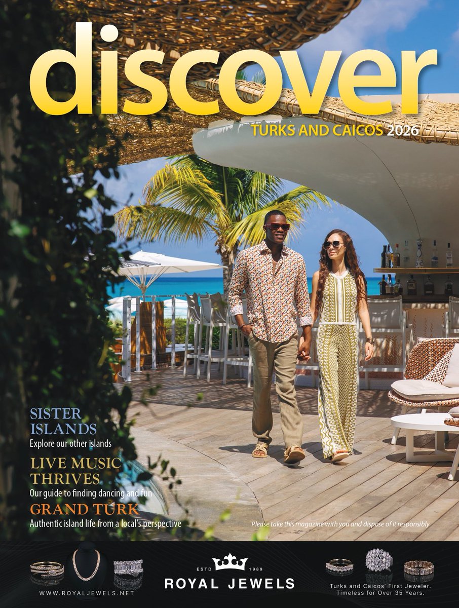 TCISTOPMODEL's tweet photo. Hu Prospere graces the cover of Discover Turks &amp; Caicos 2026, marking a powerful moment for Turks and Caicos fashion and the global visibility of TCI Top Model brand.

#HuProspere #ShakemCharles #brittneybienamie #TCITopModel #FacesOfTheFuture #FacesOfTCI https://t.co/FI0zH7mT1r