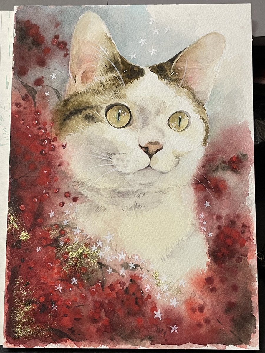 かわいく描けたと思うんだ #水彩イラスト #透明水彩 #水彩画 #watercolour