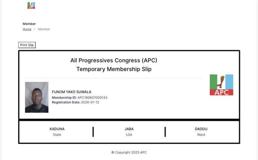 funom_suwala's tweet photo. Dear PBAT, 
With utmost passion and patriotism to a better Nigeria. I hereby declare my full interest in joining the winning party and soliciting to be considered in PBAT campaign team in southern part of kaduna state.
God bless your leadership🙏
@officialABAT @OfficialAPCNg https://t.co/jpt9hJrJoW