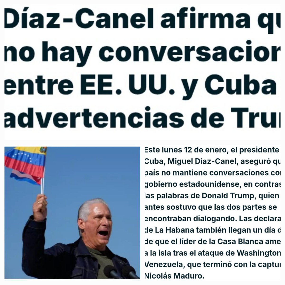 bmcnebaj's tweet photo. #Nuestro único acuerdo es: Patria ó Muerte..
#Si por Cuba.
#Primeros muertos que doblegarse. https://t.co/dRca8rB0A7