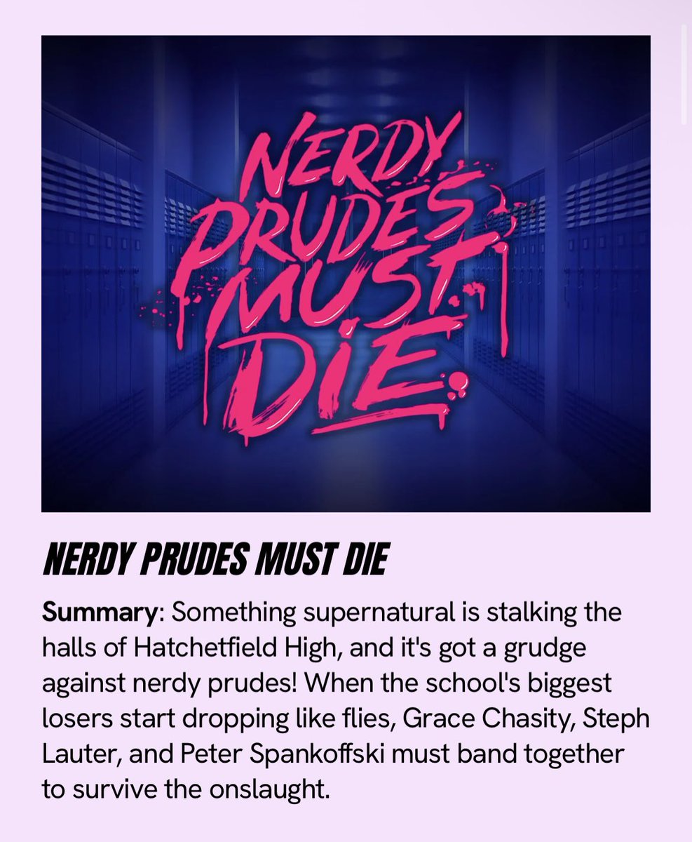 starkidstrteam's tweet image. Good afternoon class: some belated morning announcements,

NERDY PRUDES MUST DIE is now officially available to be licensed! Anyone who wants to put on their own show of it, please check out the Licensing tab on Starkid’s website for more details!

Break a leg! 🤓🪓🩸