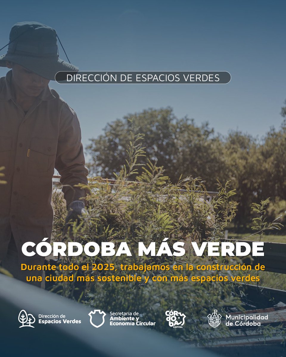 AmbienteMuniCba's tweet image. Durante todo el 2025 trabajamos a través de la Dirección de Espacios Verdes para cuidar, recuperar y ampliar los diferentes rincones públicos de nuestra ciudad. 🌳🌿