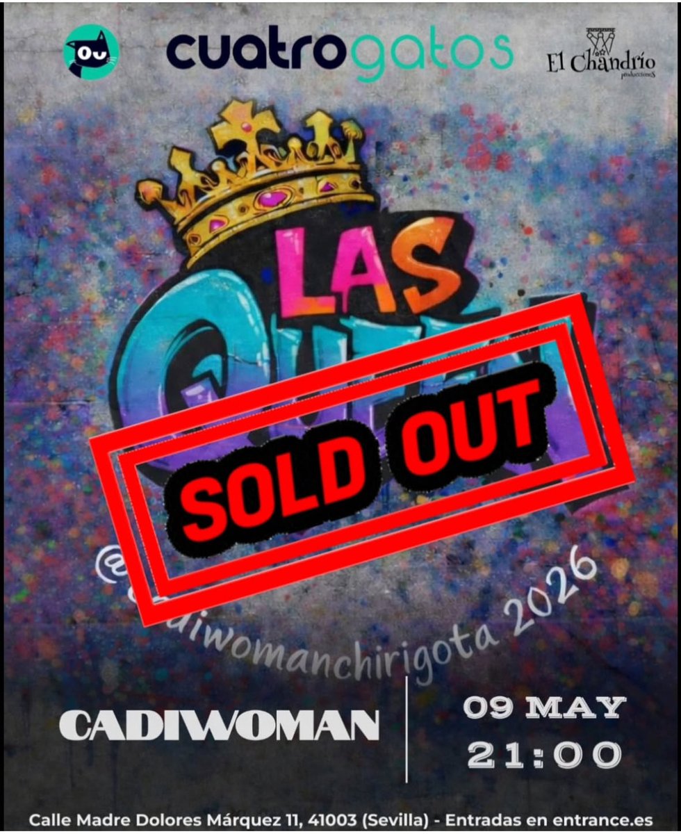 SEVILLAAAA!!! pero esto como puede ser????!!! En 3 días!! MIL GRACIASSSSS!!!!😍😍😍❤️

Contadnos!! Nos vemos el día 9 o hay alguien que se haya quedado sin entrada??? Os leemos 👇🏻👇🏻👇🏻