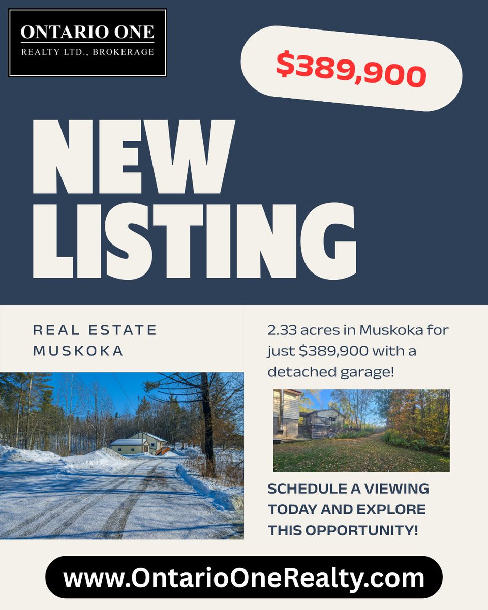 RayDickson's tweet image. House, detached garage, two outbuildings, and 2.33 acres for $389,900

ontarioonerealty.com/ON/gravenhurst…