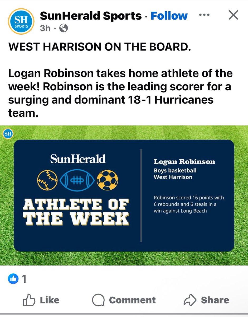 loganrob2027's tweet photo. Blessed to SunHerald Athlete of the week!🔥⭐️ https://t.co/Ib1XFm0ysm