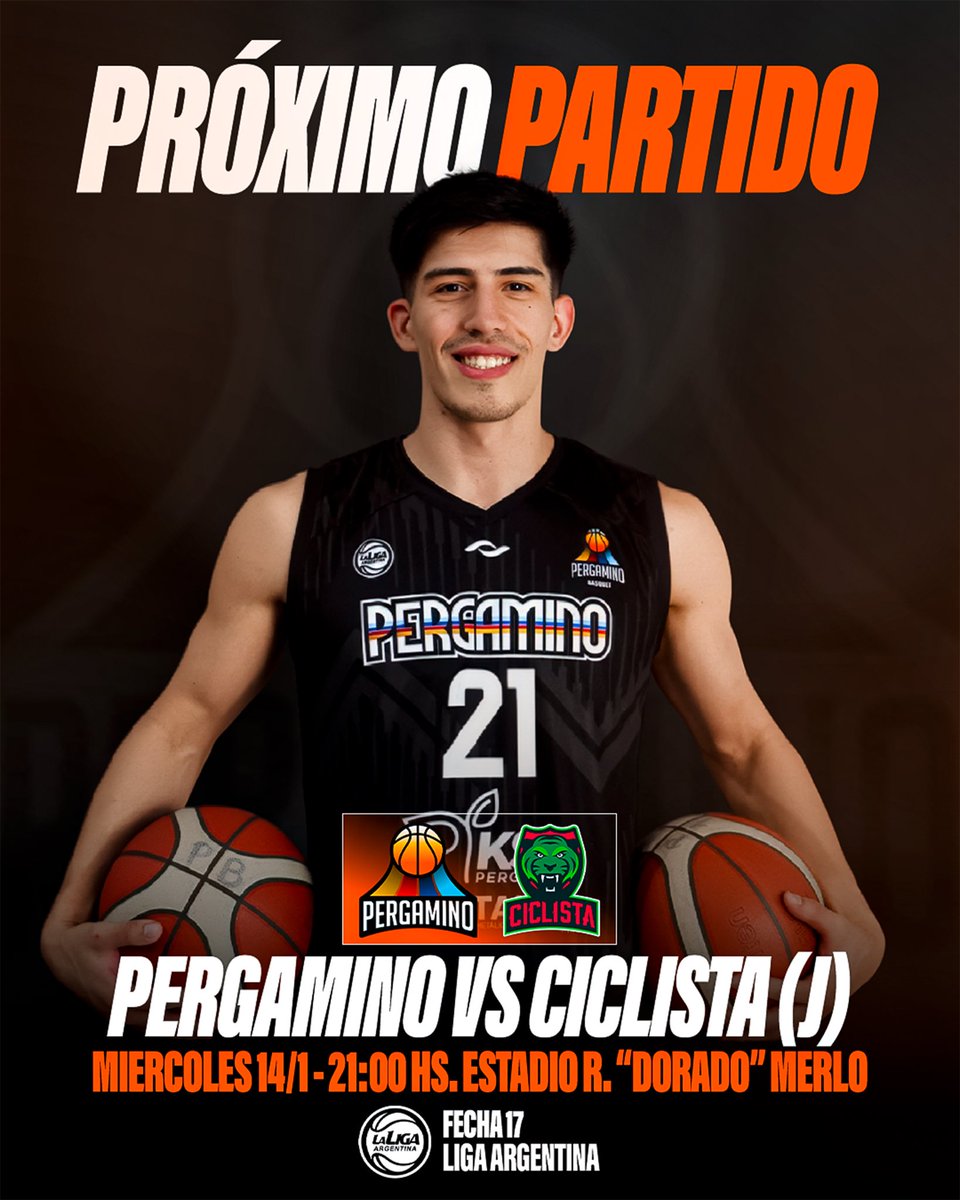 𝙋𝙍𝙄𝙈𝙀𝙍𝙊 𝘿𝙀𝙇 𝟮𝟲’ 𝙀𝙉 𝘾𝘼𝙎𝘼 🏠🏀

Volvemos a jugar de local, este miércoles a las 21hs. recibimos a Ciclista Juninense por un nuevo encuentro de la @ligaargbasquet 💪🏻🧡

🆚 Ciclista
📆 Miércoles 21 hs.
🏟️ Estadio Ricardo “Dorado” Merlo
🎥 Transmite <a href="/basquetpass_arg/">Basquet Pass Argentina</a>