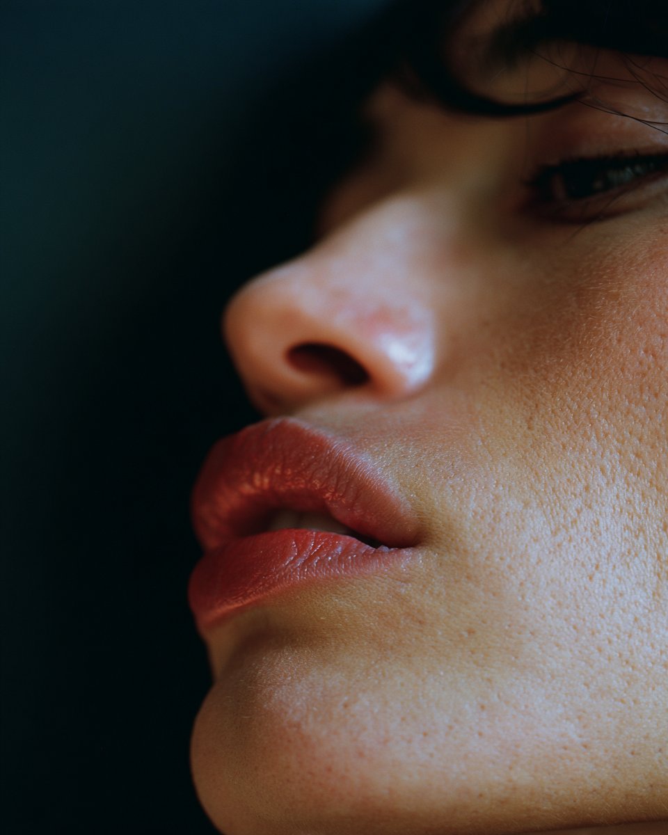 Close-up lips detail