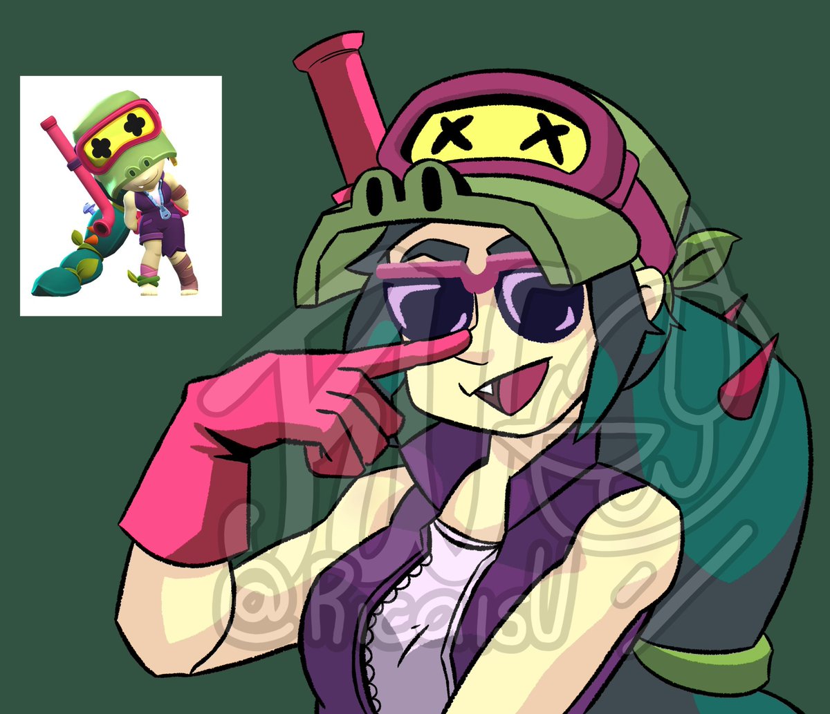 RicaisV's tweet image. WIP 🦇 
#BrawlStars #brawlstarsfanart #brawlstarsalli
Una cocodrila lesbiana