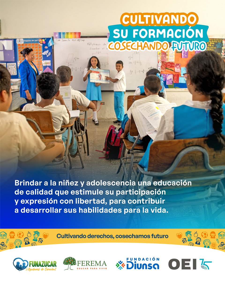 🌱 Ser escuchados, tomados en cuenta es derecho de cada niña, niño y adolescente, es nuestro deber promover su participación en espacios seguros que les permitan desarrollarse.

Cultivando derechos, cosechamos futuro.

#CultivandoDerechos
#DesarrollamosFuturo