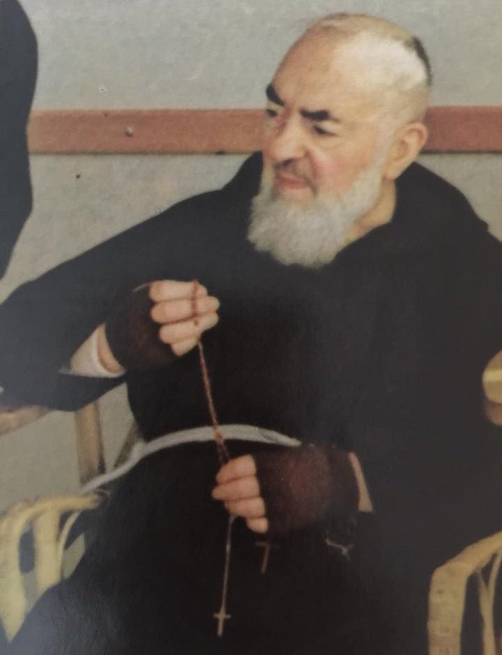 SkyVirginSon's tweet image. “Love the Madonna and pray the Rosary, for her Rosary is the weapon against the evils of the world today.”

Padre Pio.