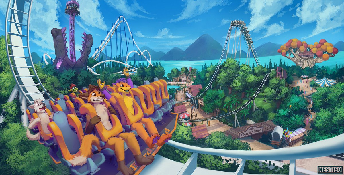mestisoart's tweet image. Gardaland inspired piece  done for @Pur3Bolt 🎢