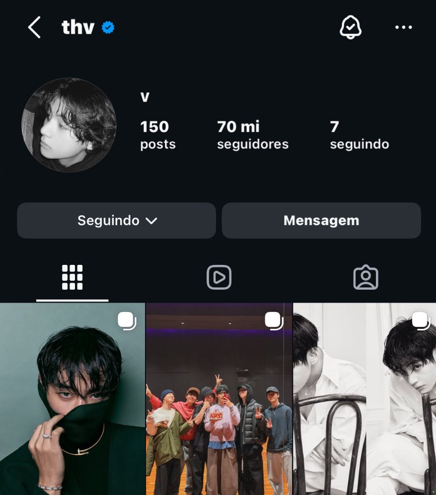 acervthv's tweet image. TAEHYUNG of BTS has surpassed 70 millions followers on Instagram.
