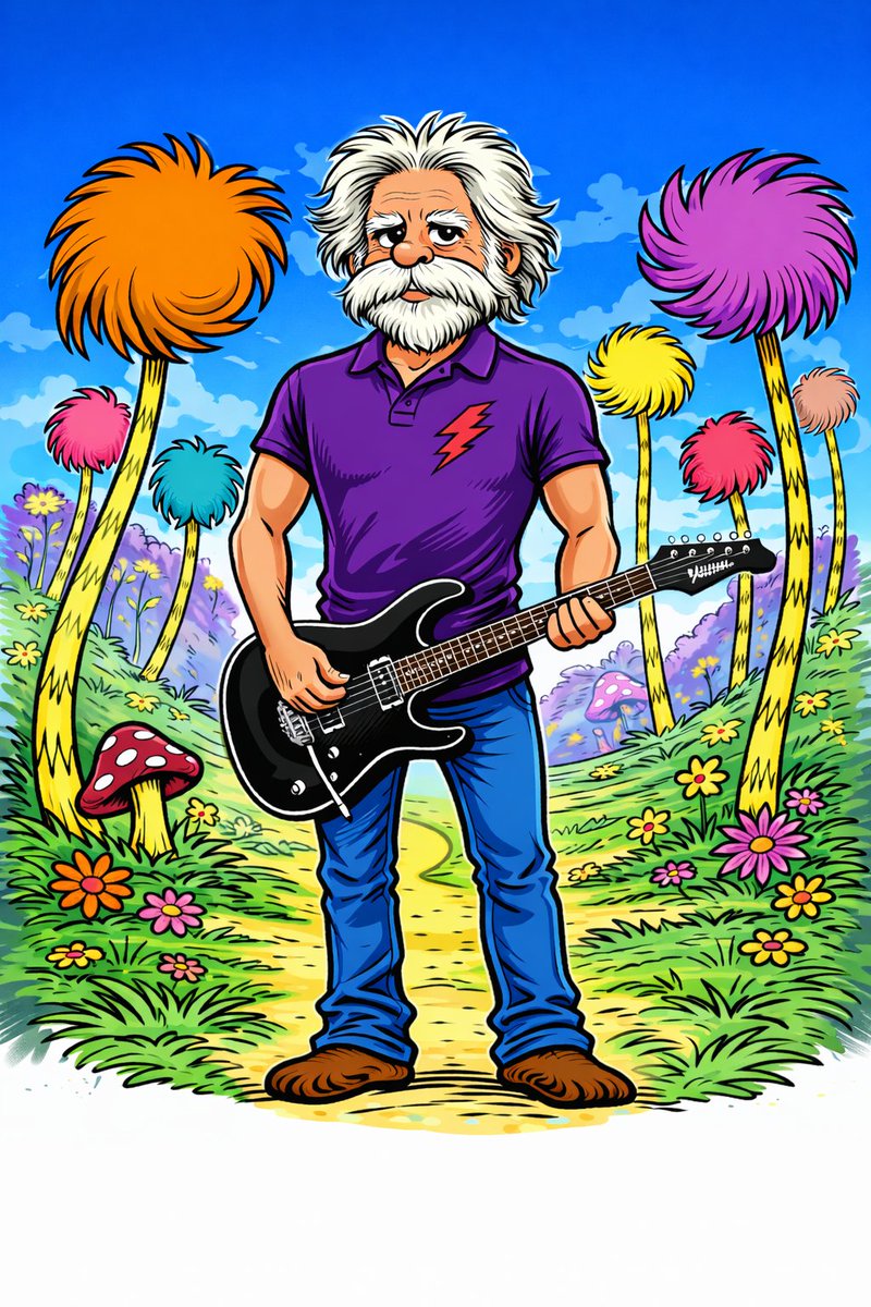 A Tribute To Bobby Weir <a href="/BobWeir/">Bobby Weir</a> 

In a world full of riffs and a rhythm so grand,
Came Bob Weir strumming, with guitar in hand.

He played with the Dead through the sunshine and rain,
Truckin' the highways, again and again.  

With a grin and a jam that could stretch through the