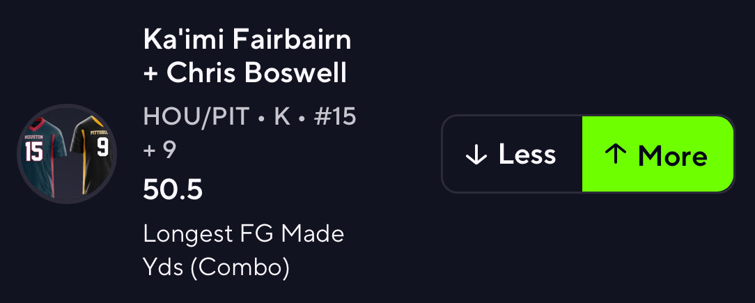 Think this game is such a tight matchup for both teams to gamble on 4th downs when they have automatic machines from 50+. I see like 3 50+ yarders for this game.