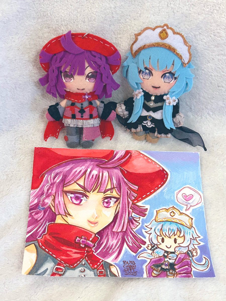 Amazing plush and artwork by the extremely talented <a href="/Pinkpigclays/">oinkwarrior</a> 💜🩵

#瀬奈みこと #更紗帆奈 #マギレコ #マギアレコード #まどドラ  #まどドラフォト  #madoka_exedra