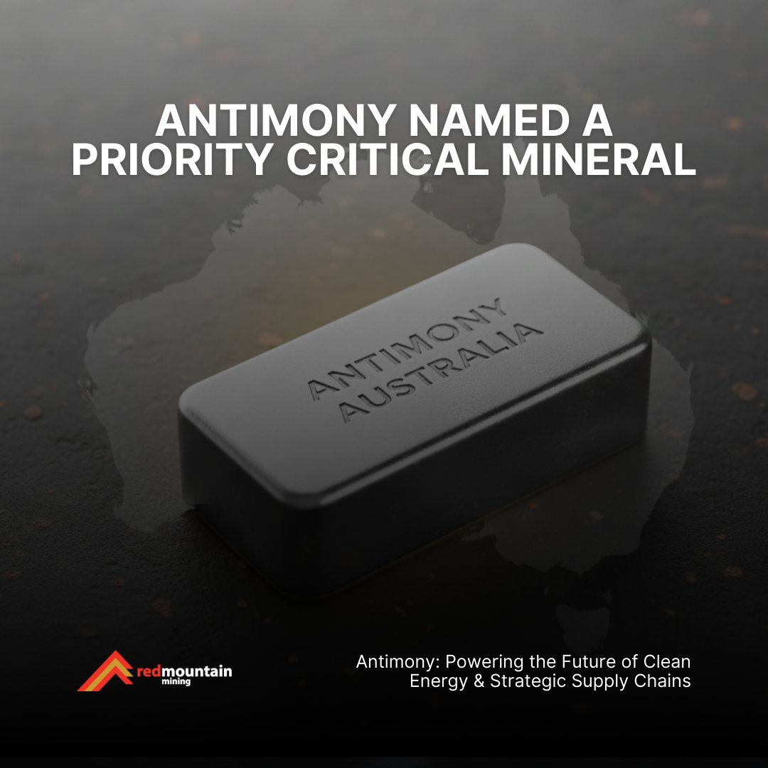 RedMountain_ASX's tweet photo. $RMX | $RMXFF highlights today’s Australian Government announcement naming antimony, alongside gallium and rare earths, as priority minerals under the $1.2bn Critical Minerals Strategic Reserve.

The move underscores the growing strategic importance of antimony in clean energy, advanced manufacturing and national security supply chains.

Read More: https://t.co/GBGdN3TPNG