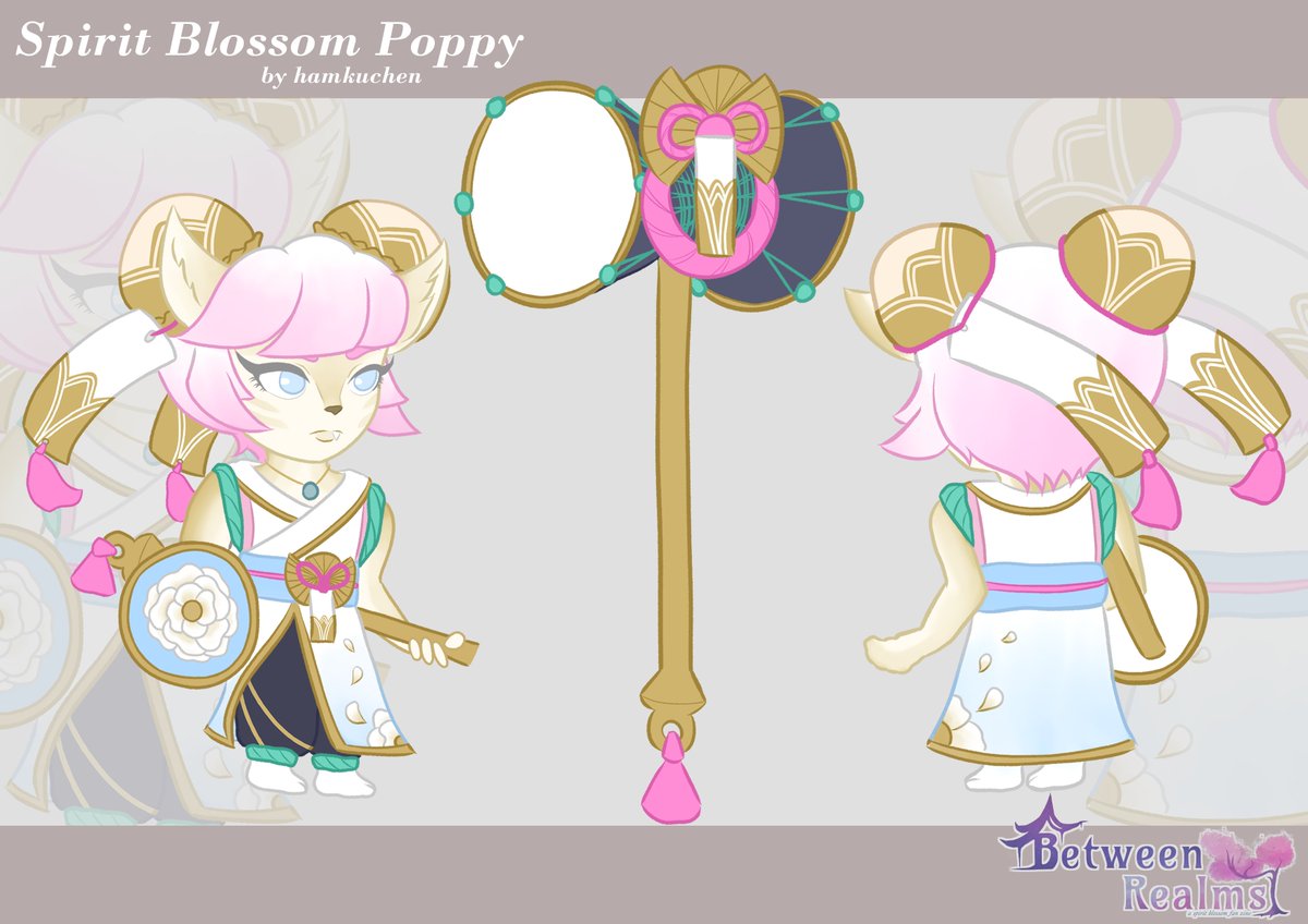 hamkuchen's tweet photo. it’s finally out!!! here’s my concept art for spirit blossom poppy!! thank you to @SkinematicVerse for letting me participate in another fun zine🎉

#BetweenRealmsArtist https://t.co/xXIvx85NPo