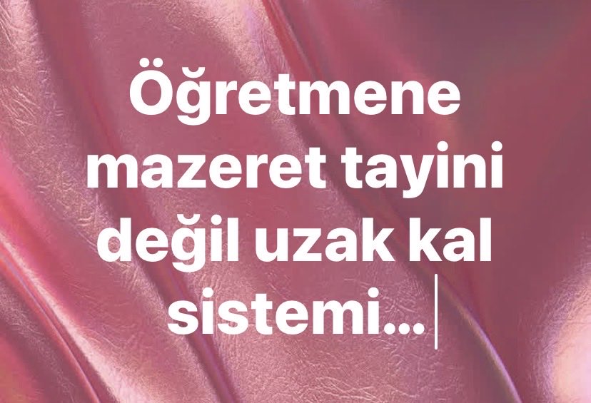 Öğretmenlerin Mazeret tayininde; 
Gölbaşı’nda (Çankaya’ya komşu) çalışan Çankaya’ya tayin ister. Ama Çankaya’ya çok uzak Akyurt, Çubuk, Elmadağ, Kazan… da çalışan Çankaya’ya gelemez. Böyle bir sistem için çok düşünüldü mü? Bu düzenleme değişmeli… <a href="/Yusuf__Tekin/">Yusuf Tekin</a> <a href="/tcmeb/">Millî Eğitim Bakanlığı</a>