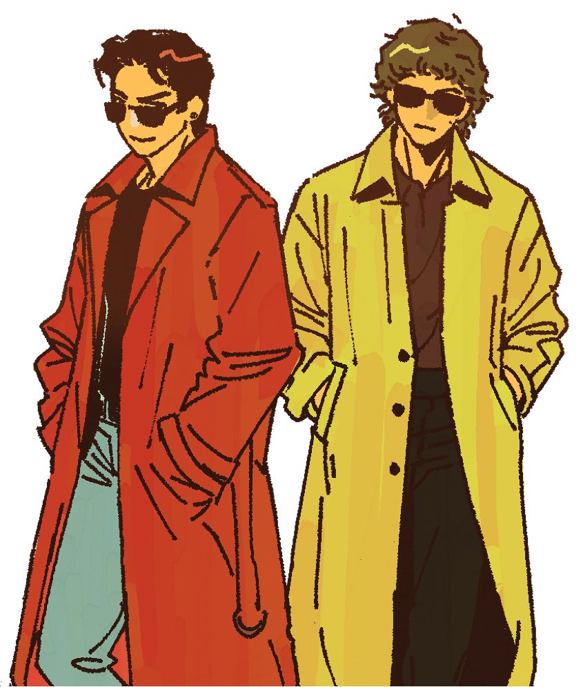 ENZ0BRI's tweet image. I need to see Hudson and Connor in their trench coat together rn