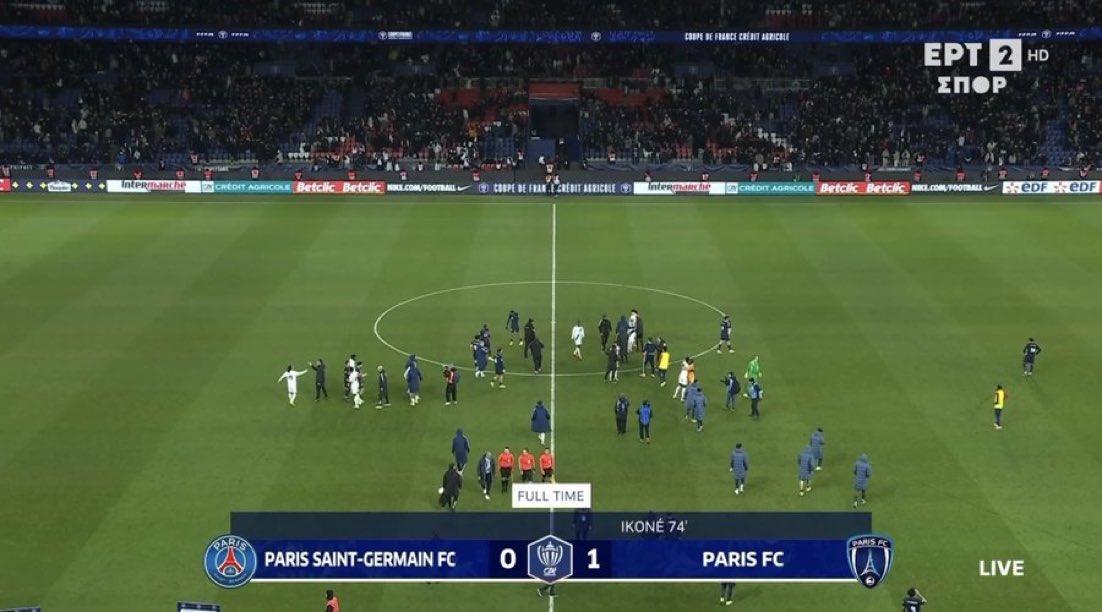 Mobyhaque1's tweet image. Paris FC eliminated PSG today in league cup. Incredible. Paris FC got promoted to Ligue 1 last season after 46 years. They are also now owned by the same owner of Louis Vuitton and Red Bull has a stake. Jurgen Klopp visited them a few times to oversee their setup etc etc.…