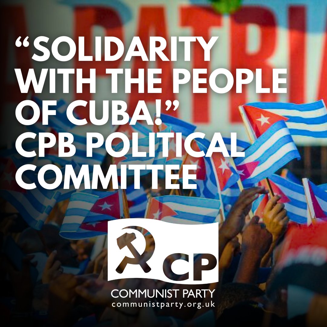 POLITICAL COMMITTEE REPORT - 11 JANUARY 2026

SOLIDARITY WITH THE PEOPLE OF CUBA

Britain's Communist Party has condemned the latest threats against Cuba and challenged the British government to uphold international law.

At a meeting of the Party's Political Committee on Sunday