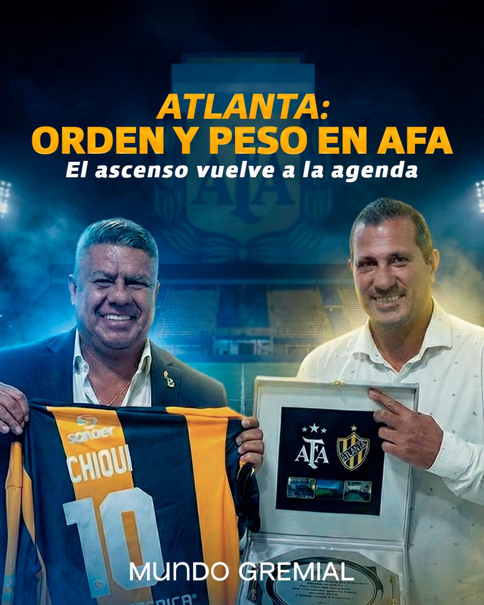 📢 #Fútbol | Atlanta: Poder en AFA y un modelo de gestión que es noticia

🤝 La foto entre <a href="/gabrielmgreco/">Gabriel Greco</a> y <a href="/tapiachiqui/">Chiqui Tapia</a> no es casualidad. El club cerró el 2025 recuperando un lugar histórico en la "mesa chica" de la <a href="/afa/">AFA</a> y consolidando un orden administrativo que escasea en el