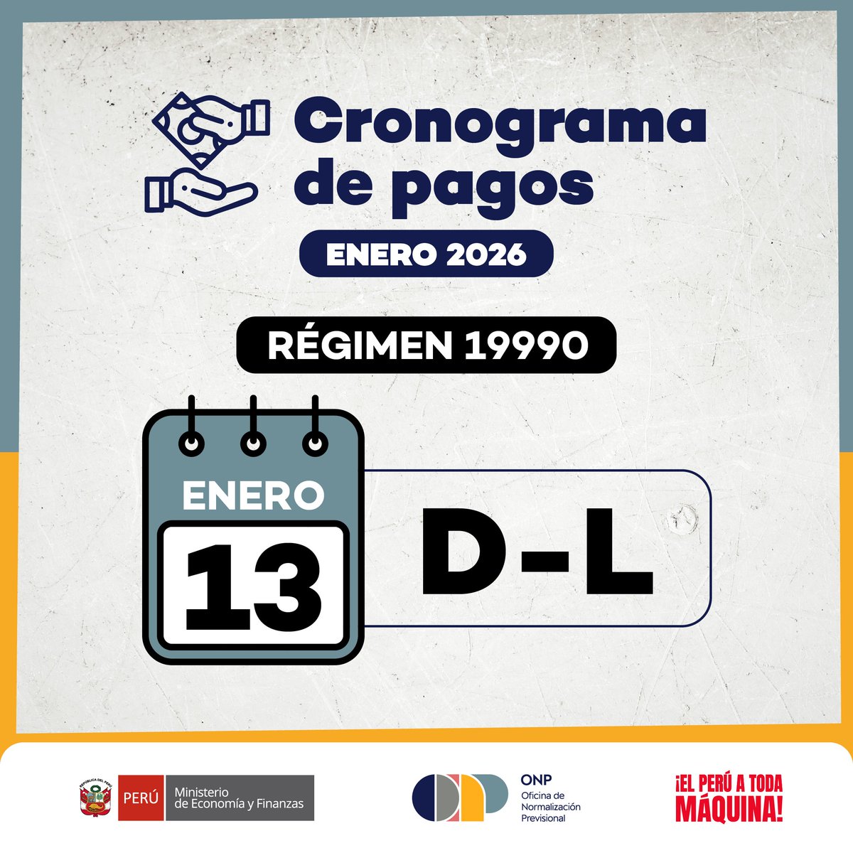 💬 ¡Aviso importante para pensionistas del régimen 19990! 🙌

Si tu apellido inicia con D, E, F, G, H, I o L,  ya puedes cobrar tu pensión hoy 💵📅

Dirígete a los bancos autorizados y retira tu dinero de manera segura, rápida y sin complicaciones 💙✅