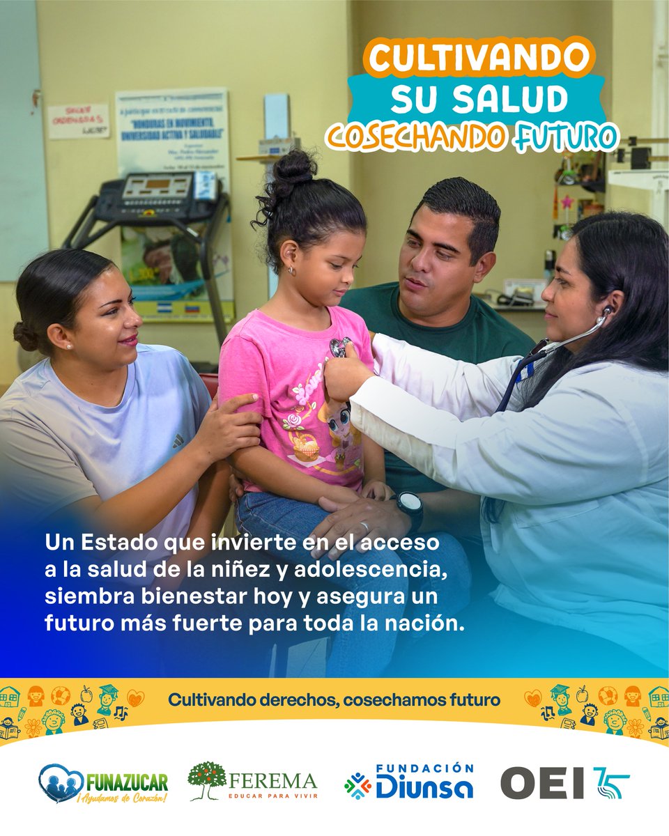 Cada chequeo médico, cada vacuna, cada sonrisa cuidada… es un paso hacia un futuro mejor. Aseguremos que las niñas, niños y adolescentes tengan acceso a salud de calidad.

Cultivando derechos, cosechamos futuro.👧🧒

#CultivandoDerechos
#DesarrollamosFuturo