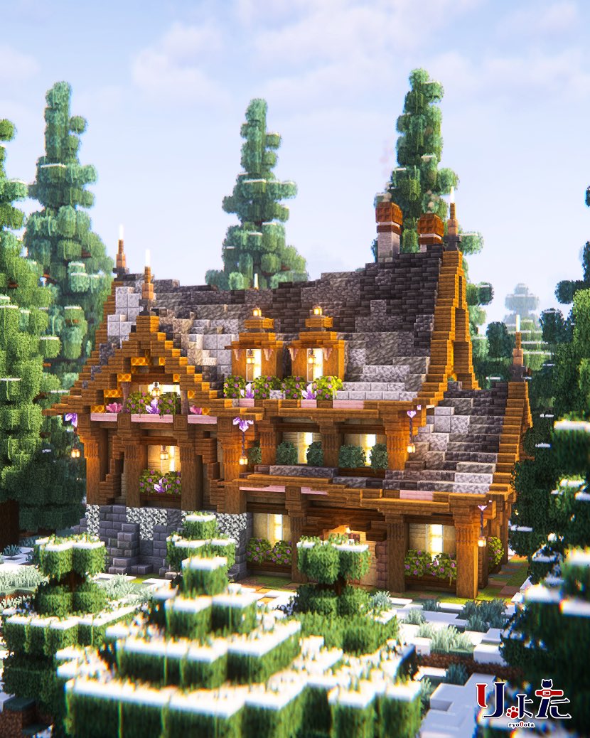 雪山の中の民家❄︎

#りょたクラ
#Minecraft
#Minecraftbuilds
