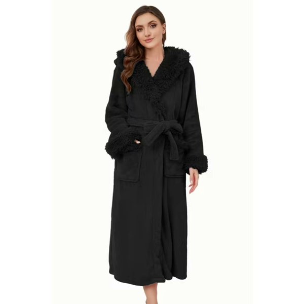 I just received Heartnice Womens Hooded Plush Long Robe, Soft Warm Fleece Bathrobe for Women Fluffy Cute Spa Robe（ Black, S/M） from wesleyspacewizard via Throne. Thank you! throne.com/thecalmfury #Wishlist #throne