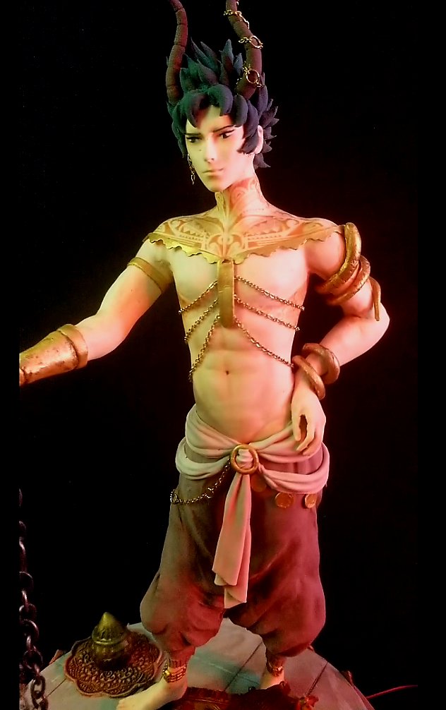 NekoShuMurasaki's tweet photo. After disappearing for two years, I'm posting a figurine I made back then, and then I'm off again.

#山羊座のシュラ生誕祭2026 
commission that a dear friend asked me to do, inspired by an RP https://t.co/B6KBpzmRXB