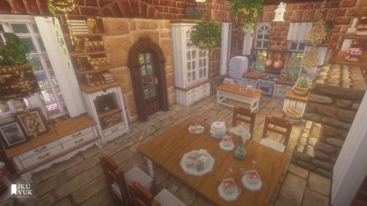 ikuyuk_'s tweet photo. Interior 🍎 
#MiniaTuria / #Minecraft https://t.co/FxJ4YciUyR