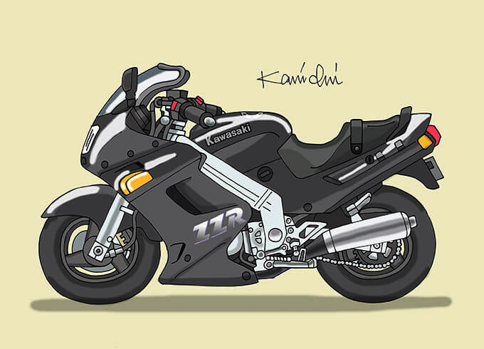 懐かしバイクをイラストで🎨🖌️ #レトロバイクグラフィティ 今回は