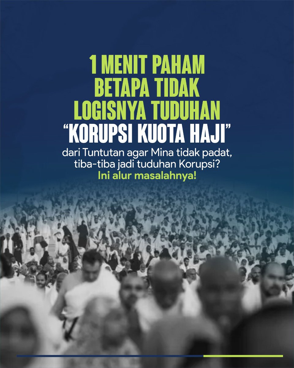 Saat Kebijakan demi Kemaslahatan dan Keselamatan Jemaah Haji yang dijadikan sebagai Tuduhan Korupsi 

Simak yuk biar nggak salah paham👇