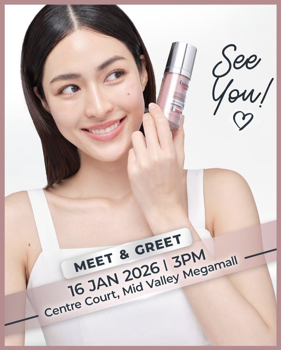 SeoullySG's tweet image. [#EUCERIN] ARE YOU READY TO MEET LINGLING KWONG AT EUCERIN’S SPECIAL MEET &amp;amp; GREET?

Buying period happens from now till 16 Jan so don’t miss out on your chance to get up close and personal with @linglingsirilak! 

📅 Buying Period: 12–16 Jan 2026
🛍 Purchases start 12 Jan at…