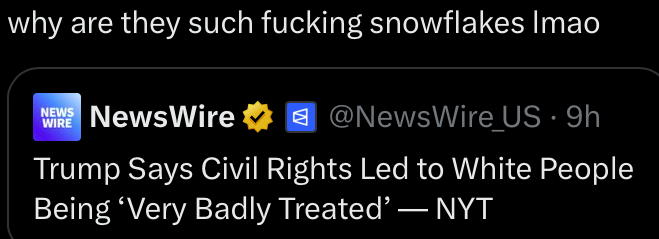 FromPemberley's tweet image. Yes. I am a snowflake. Beautiful, intricate, White as the driven snow. Breathe on me and I will evaporate. I must be protected. My gorgeous crystalline form will bring victory to millions.