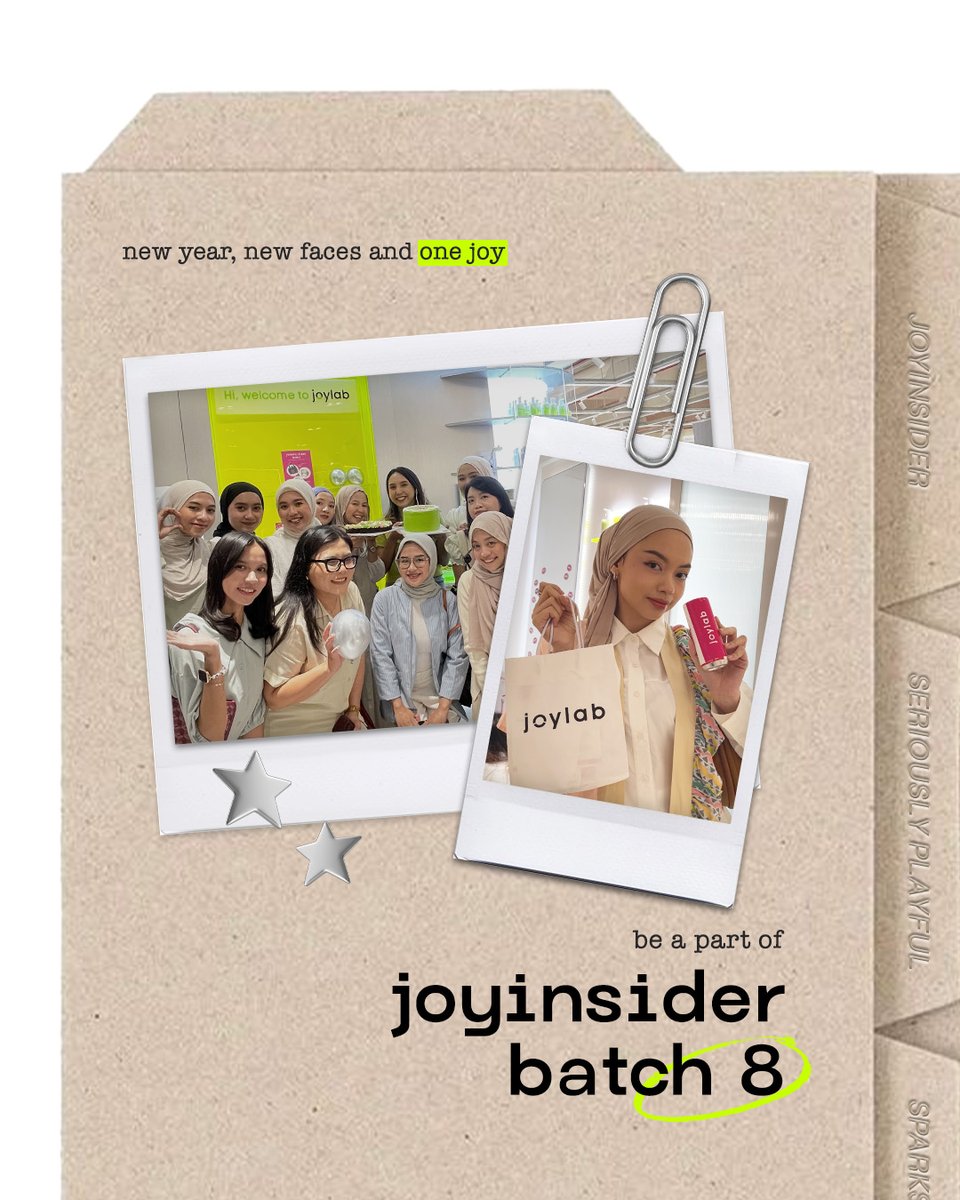 JoylabBeauty's tweet image. JOYLAB IS HIRING FOR OUR COMMUNITY 🤫

Buat kalian yang interest sama beauty dan enjoy ngonten then this is your sign to join! Minjoy welcome untuk kalian yang newbie juga yesssh 💚

Ditunggu sampai 19 Januari 2026 hihi

🔗 bit.ly/JoyinsiderBatc…

#hiring #beautycommunity