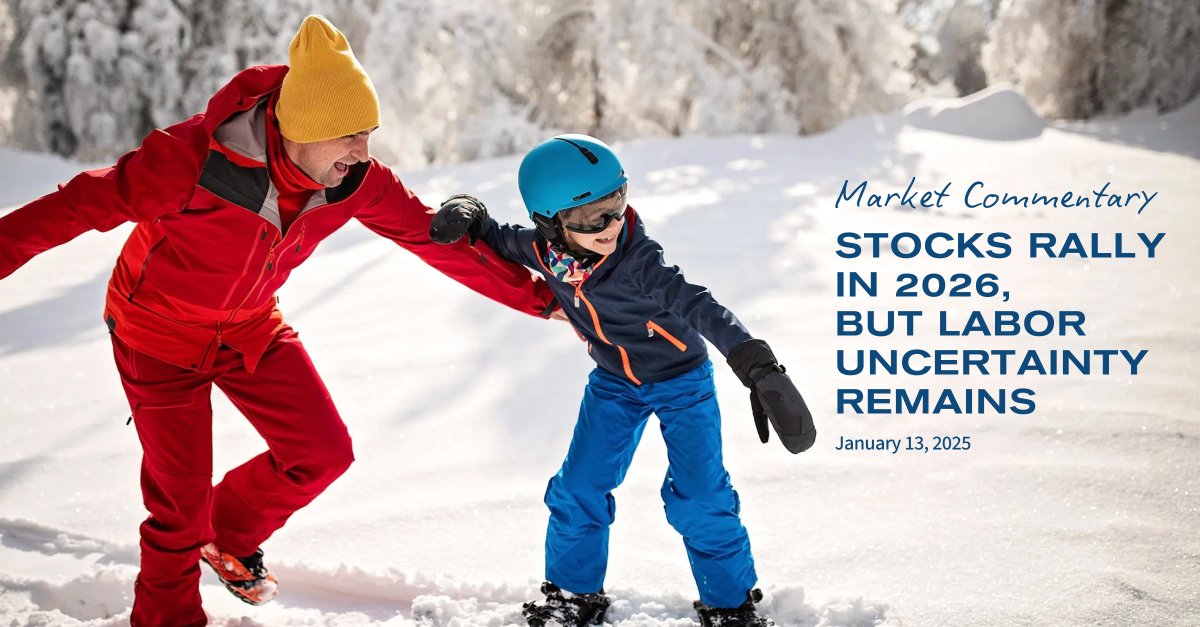 RubyWesley's tweet image. Stocks rallied in the first week of 2026. Nonetheless, a bifurcated and narrow economy, coupled with a softening labor market, poses risks on the horizon. spr.ly/6010Cac2r